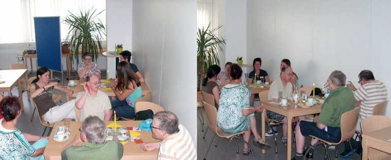 Auch MitarbeiterInnen und KlientInnen der Lebenshilfe Ennstal besuchen das Memory-Café.