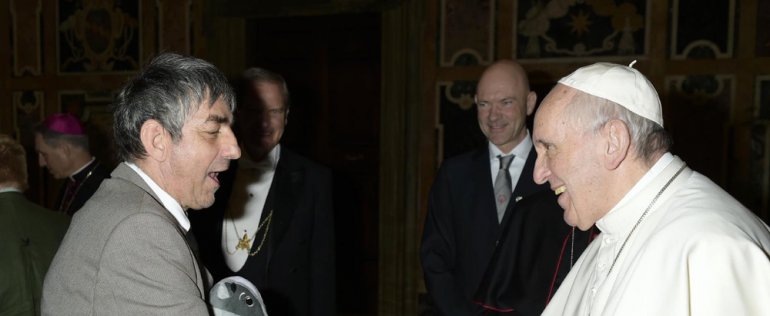 Franz Moßhammer (Lebenshilfe Ennstal · Standort Stainach) trifft Papst Franziskus