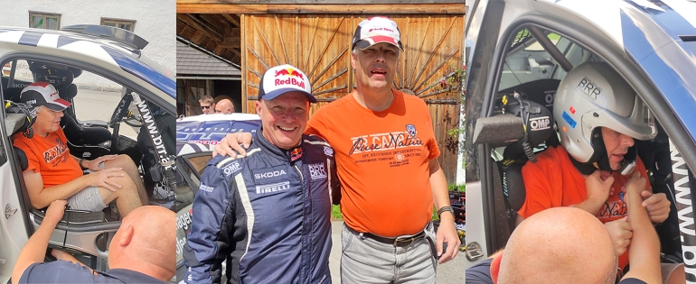 Christian Wachter mit Rallye-Staatsmeister Raimund Baumschlager